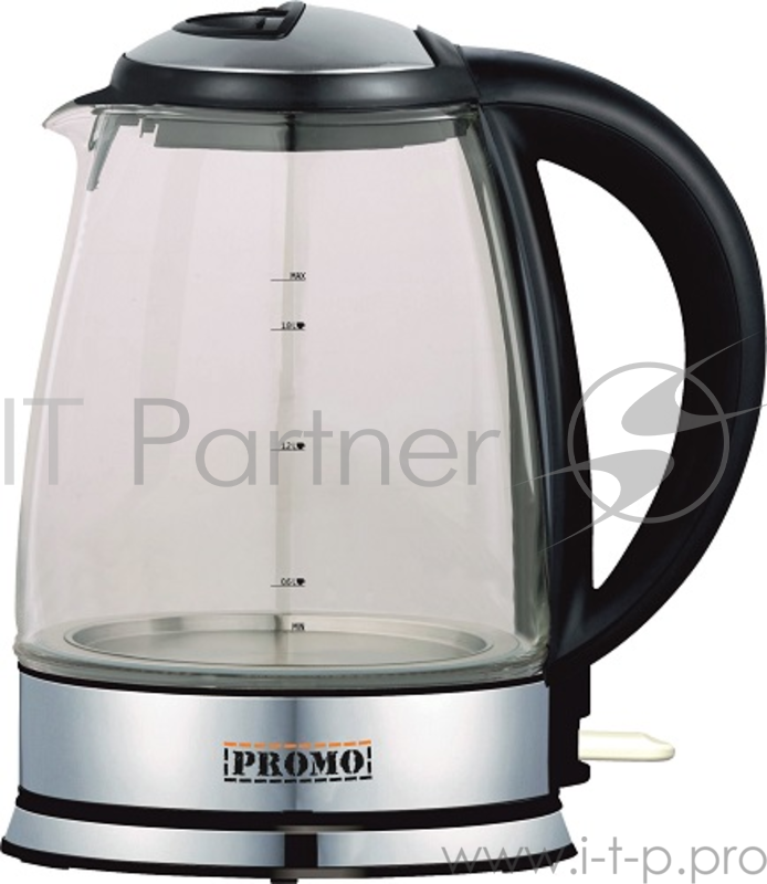 Чайник электрический PROMO PR-EK107 прозрачный, 2200Вт, 1,8л