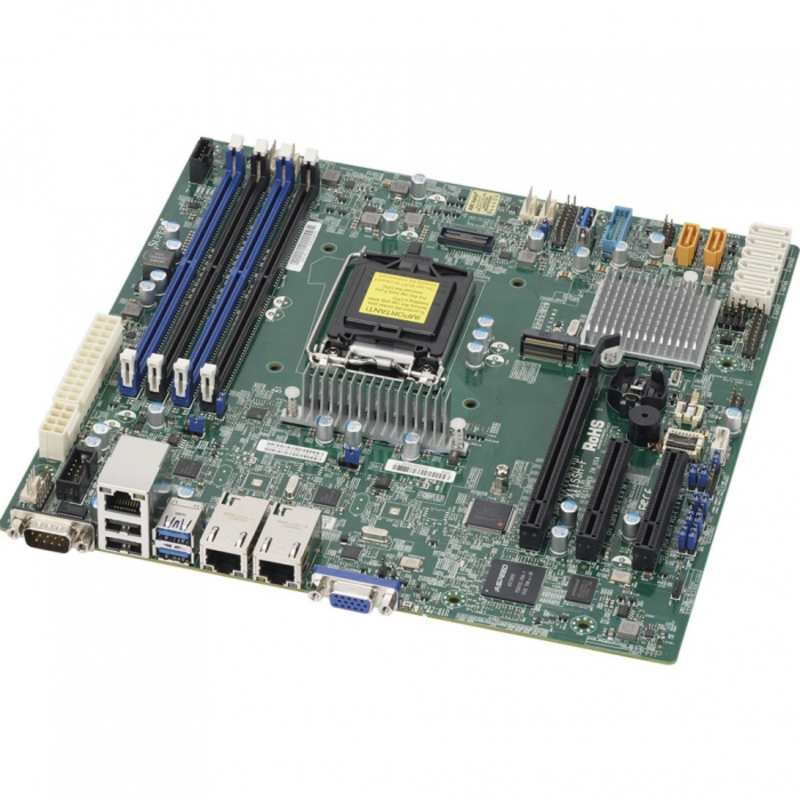 Материнская плата SuperMicro MBD-X11SSH-F-O (Soc-1151 iC236 mATX 4xDDR4 8xSATA3 SATA RAID i210AT 2хGgbEth) Ret
