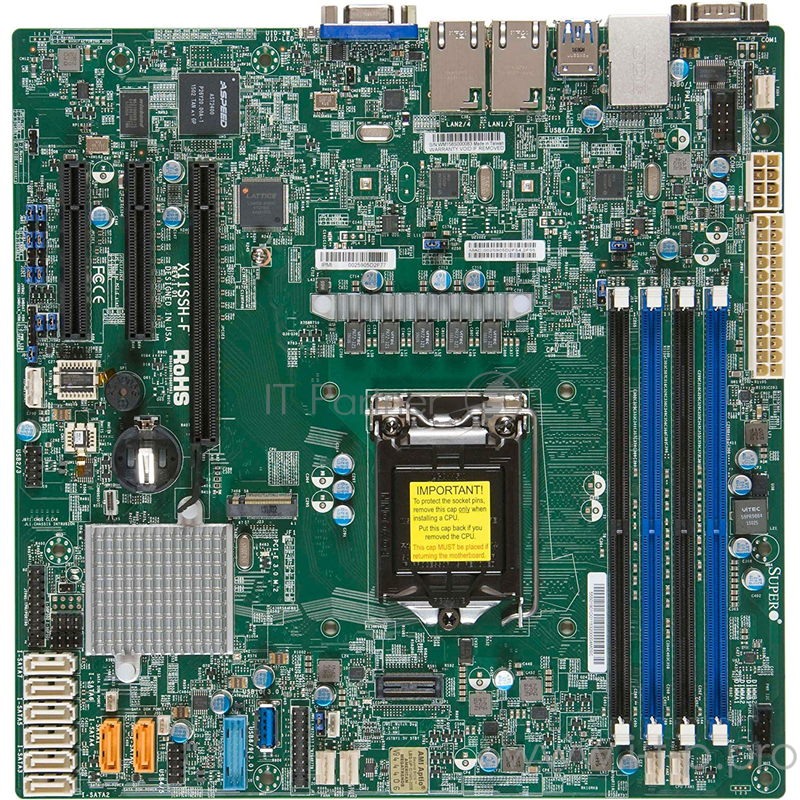 Материнская плата SuperMicro MBD-X11SSH-F-O (Soc-1151 iC236 mATX 4xDDR4 8xSATA3 SATA RAID i210AT 2хGgbEth) Ret