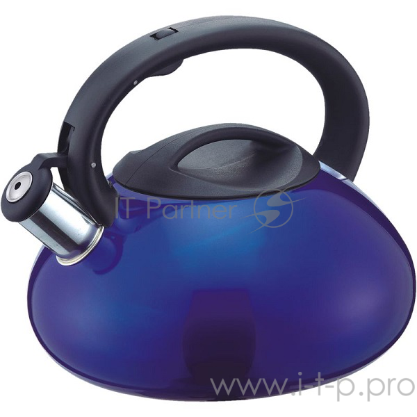 Чайник со свистком MALLONY MAL-102-B синий, 3л (в уп. 6 шт)