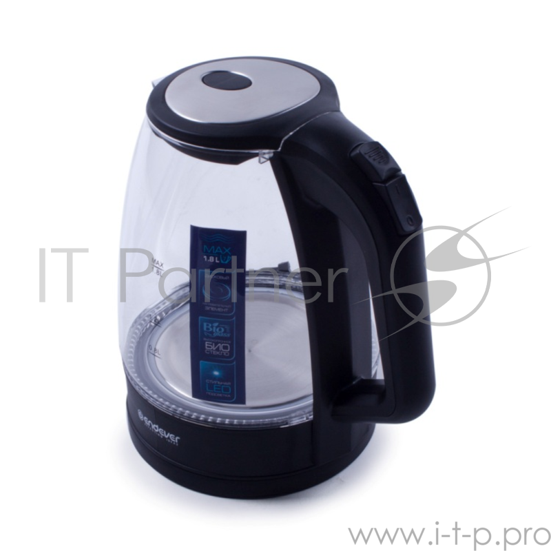 Чайник электрический Endever Skyline KR-326G 2200 Вт чёрный 1.8 л стекло