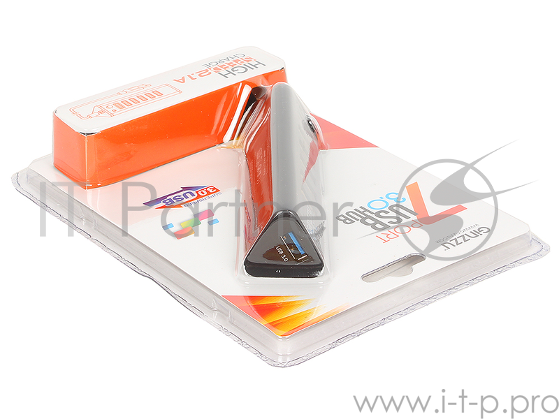 Контроллер HUB GR-315UB Ginzzu USB 3.0/2.0, 7 port(1xUSB3.0+6xUSB2.0)