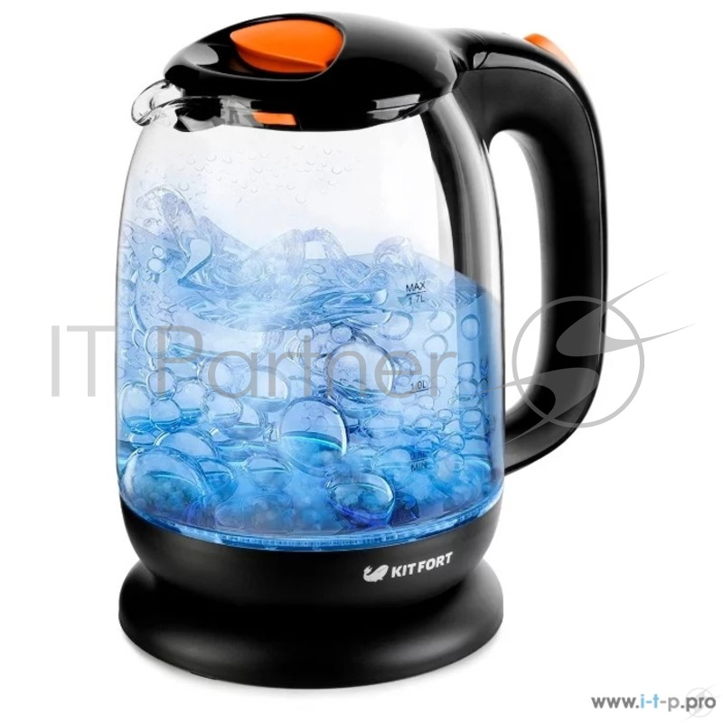 Чайник 625-3-КТ Kitfort Мощность: 1850-2200 Вт.Ёмкость: 1,7 л.оранжевый.