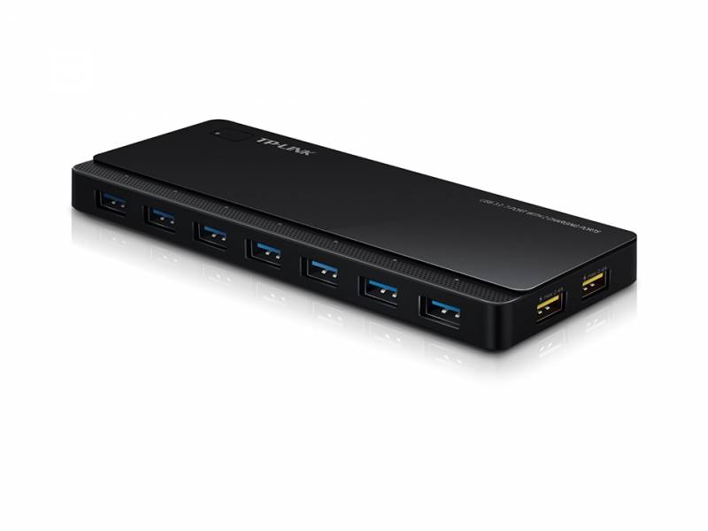 Сетевое оборудование TP-Link UH720 Концентратор, 7 портов USB 3.0 Hub with 2 power charge ports (2.4A Max), Desktop, a 12V/4A Power Adapter included