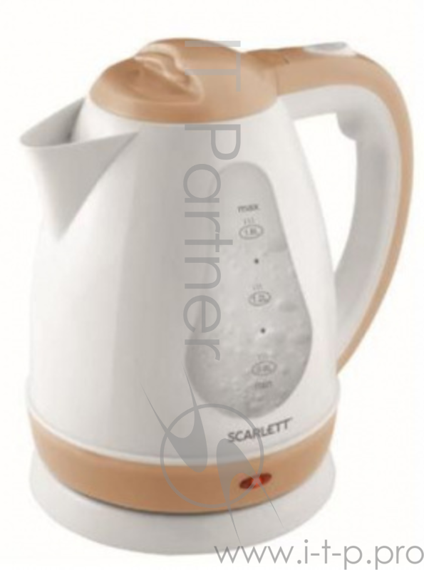 Чайник электрический Scarlett SC - EK18P48 1.8л. 2200Вт белый/бежевый (корпус: пластик)