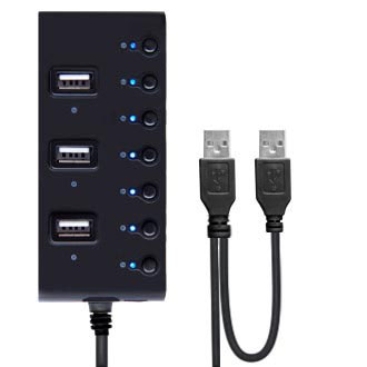 Контроллер HUB GR-487UB Ginzzu USB 2.0 7 port