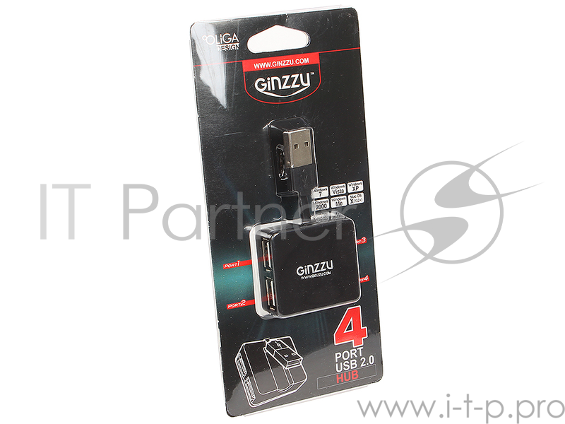 Контроллер HUB GR-414UB Ginzzu USB 2.0 4 port