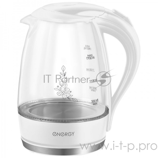 Чайник электрический ENERGY E-262 белый, 1,7л, 1850-2200Вт (в уп. 6шт)