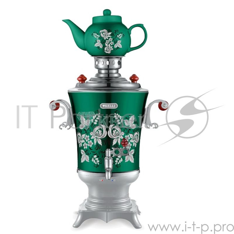 Самовар KELLI KL-1328, 4л, металл.корпус (1x4)