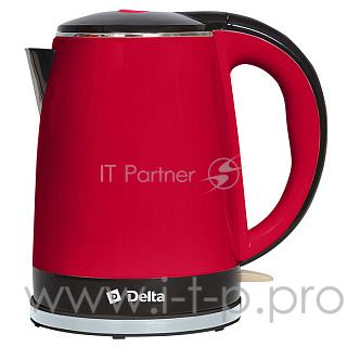 Чайник DELTA DL-1370 красный с черным