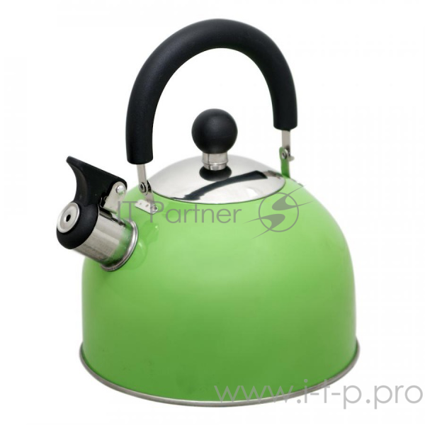 Чайник для плиты Катунь Кухня КТ-120G, 1,8л, со свистком, салатовый