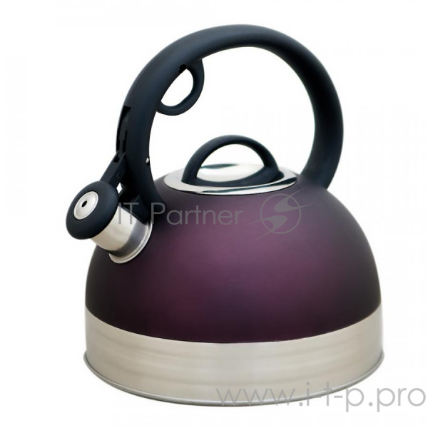 Чайник для плиты Катунь КТ-122, 2,5л со свистком, пурпурный, индукц.