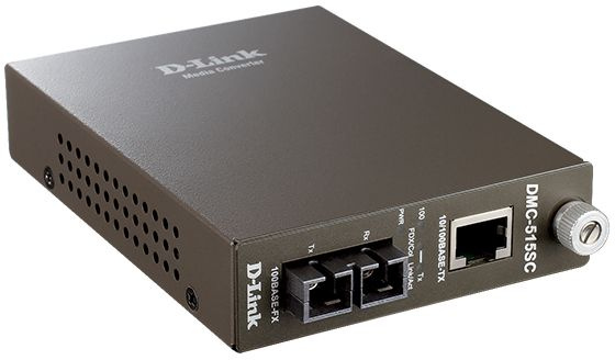 Сетевое оборудование D-Link DMC-515SC/D6B/D7A Конвертер 10/100 UTP в 100Мб SM Fiber (15km, SC)