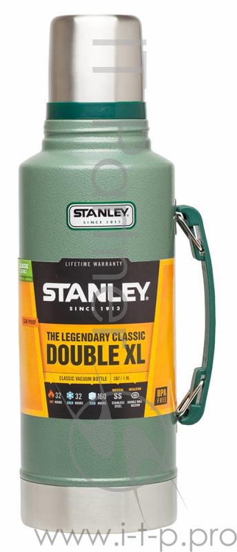 Термос Stanley Classic Vac Bottle Hertiage (10-01032-037) 1.3л. зеленый/серебристый
