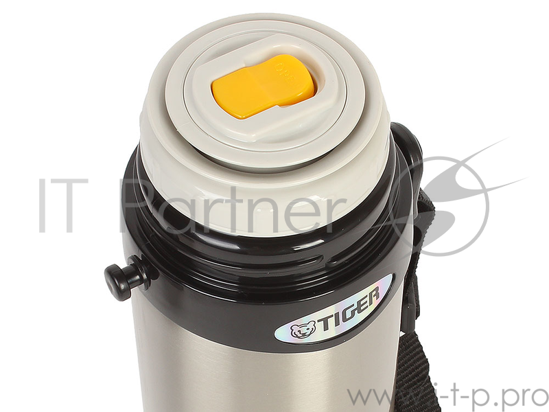 Термос классический Tiger MBI-A080 Clear Stainless, 0.8 л(нержавеющая сталь, цвет серебристый с черным, горловина 4,5см, крышка-кружка, регулируемый р