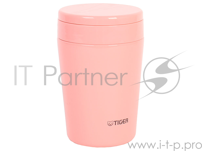 Термоконтейнер для первых или вторых блюд Tiger MCL-A038 Cream Pink, 0.38 л (цвет кремово-розовый, горловина 7 см, конусообразная форма)