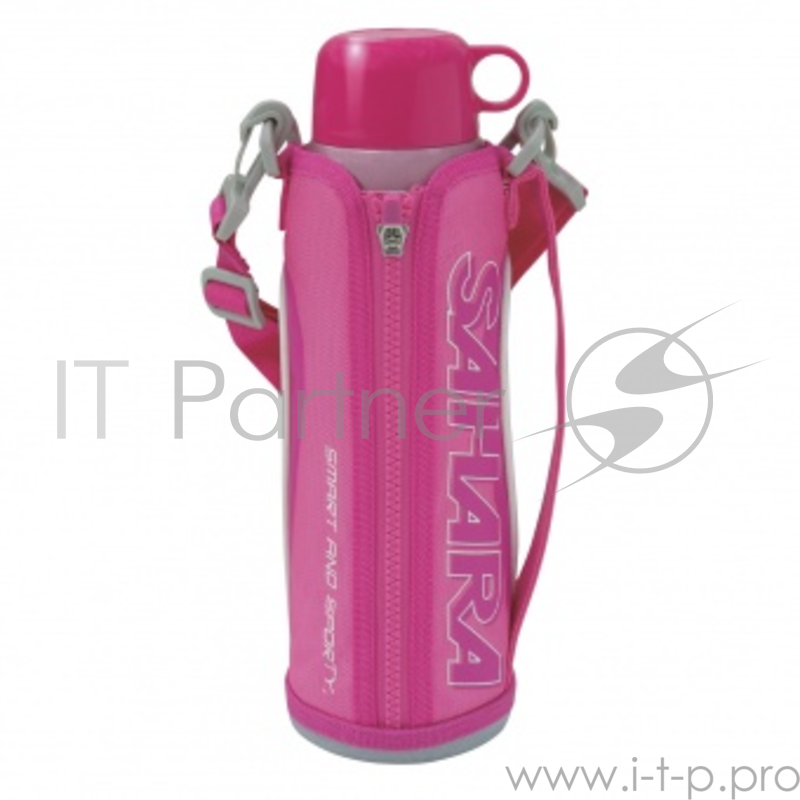 Термос классический Tiger MMN-W100 Pink, 1л (нержавеющая сталь, цвет розовый, чехол с регулируемым ремнем для переноски в комплекте)