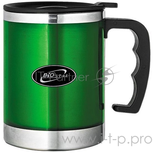 Термокружка BIOSTAL NE-400, 0.40 л с крышкой, цвет.пластик, прямая, 0,40л. (в уп. 30 шт)