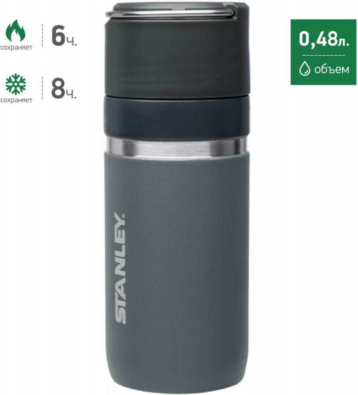Термокружка Stanley Ceramivac (10-03107-009) 0.48л. серый