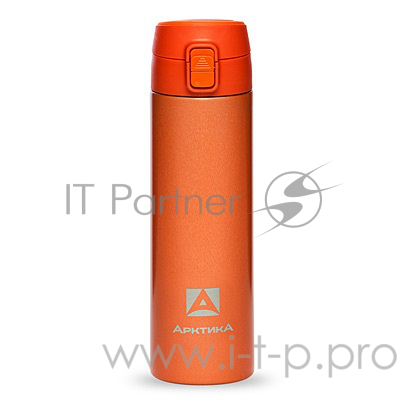 Арктика, 705-500 оранжевый, Термос карманный 0,5л Термос карманный вакуумный, бытовой, 0,5л, тепло 30ч