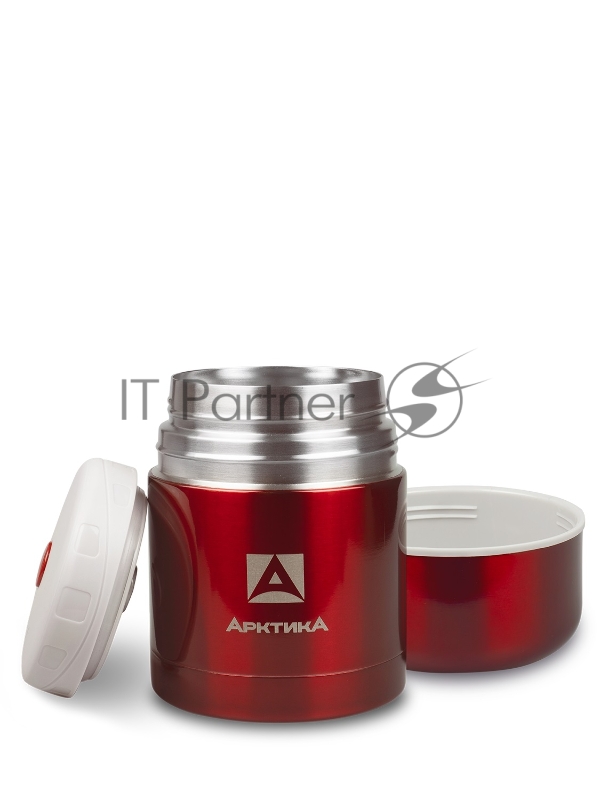 Арктика, 302-500 красный, Термос, широкое горло 0,5л Супер широкое горло, 0,5л, для супа и еды, холод/тепло 12ч