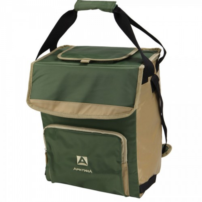 Арктика, 3000-20 болотная, Сумка-холодильник Сумка-холодильник 20л, 32х19х37 см, теплохолод 12ч. Внешний материал: нейлон. Внутренний материал: экологичный водонепроницаемый материал PEVA
