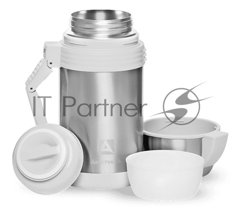 Арктика, 205-1000, Термос, универс 1,0л Универсальная пробка, 1л, с ручкой + чашка, холод/тепло 20ч