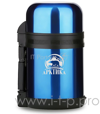 Арктика, 202-800 синий, Термос, универс 0,8л Универсальная пробка, 0,8л, с ручкой + чашка, холод/тепло 18ч