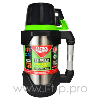 Арктика, 110-1500, Термос, узкое горло 1,8л + чашки Узкое горло, 1,5л, с доп.чашкой и контейнером для чая, 2 крышки-чашки 400мл, холод/тепло 32ч