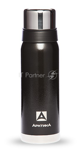 Арктика, 106-750 черный, Термос, узкое горло 0,75л Узкое горло, 0,75, американский дизайн, антивандальное покрытие, две чашки, холод/тепло 28ч