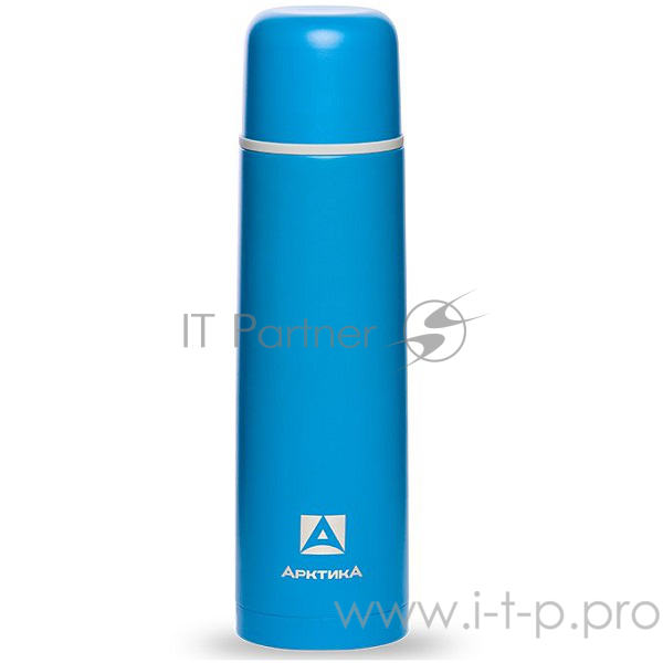 Арктика, 102-1000 син пластик, Термос, узкое горло 1,0л с пластиковым напылением Узкое горло, с пластиковым напылением, 1л, классический,цветной, холод/тепло 28ч