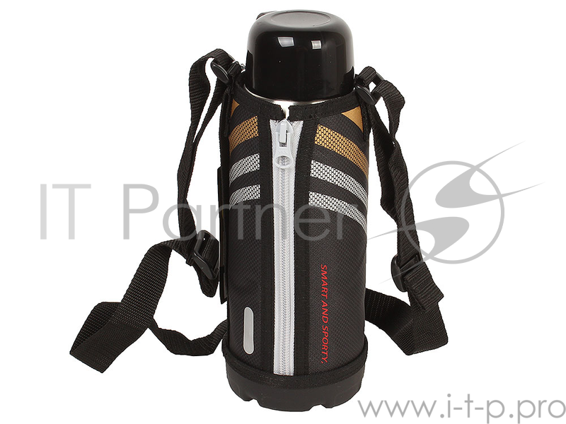 Термос спортивный Tiger MBO-E080 Black, 0.8 л (нержавеющая сталь, цвет крышки черный, цвет термоса стальной)