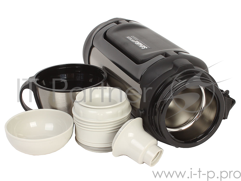 Термос универсальный Tiger MHK-A200 XC, 2 л (нержавеющая сталь, цвет серебристый, горловина 7см, крышка-кружка + пиала, складные пластиковые ручки, ре