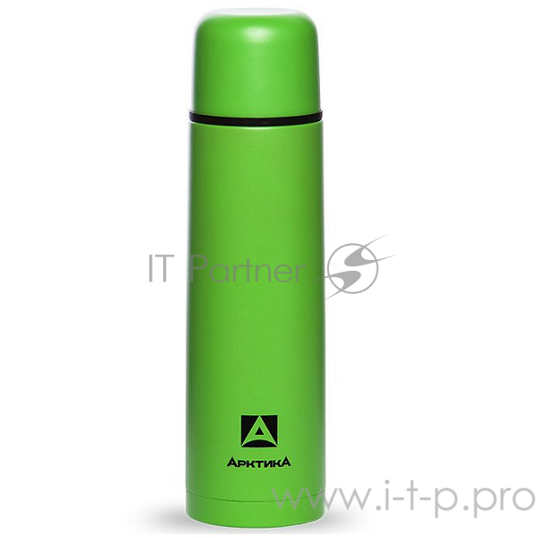 Термос с узким горлом Арктика классический, 102-750 зеленый, пластиковое напыление, 0,75л