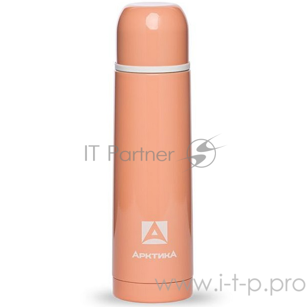 Термос с узким горлом Арктика классический, 102-500w коралловый, пластиковое напыление, 0,5л