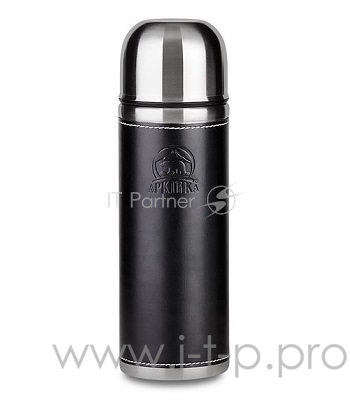 Термос бытовой, вакуумный, питьевой, в кожаной оплетке,чёрный, 700 мл, Арктика 108-700 (уп-ка 6шт)