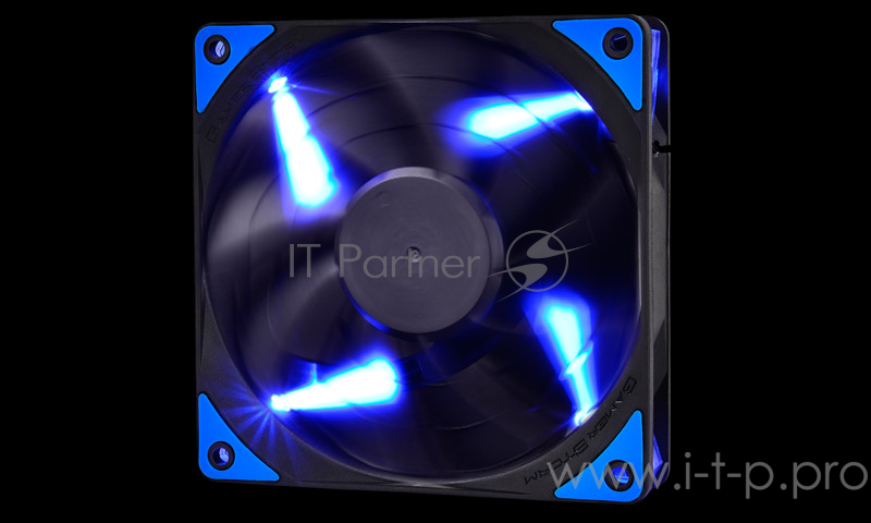 Вентилятор DEEPCOOL TF120 BLUE 120x120x26мм (PWM, 36шт./кор, эластичная рамка, супертихий, синяя LED подсветка, Fluid Dynamic Bearing) Retail BOX
