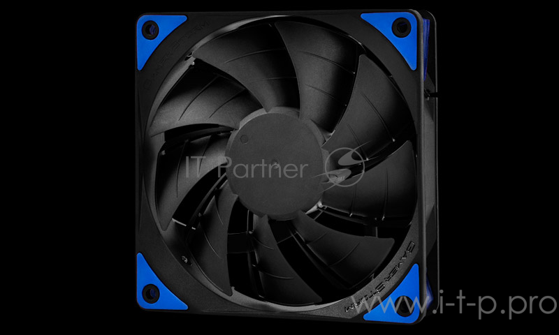 Вентилятор DEEPCOOL TF120 BLUE 120x120x26мм (PWM, 36шт./кор, эластичная рамка, супертихий, синяя LED подсветка, Fluid Dynamic Bearing) Retail BOX