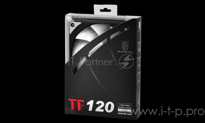 Вентилятор DEEPCOOL TF120 WHITE 120x120x26мм (PWM, 36шт./кор, эластичная рамка, супертихий, белая LED подсветка, Fluid Dynamic Bearing) Retail BOX