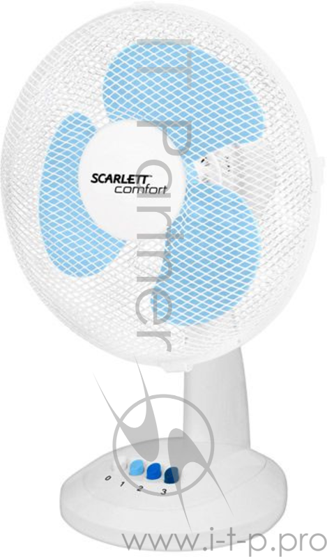 Вентилятор настольный Scarlett SC-DF111S07 38Вт скоростей:3 белый