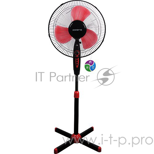 Вентилятор напольный Polaris PSF 40V 35Вт скоростей:3 черный/красный