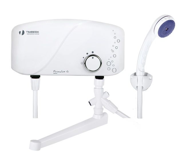 Водонагреватель Timberk WHEL-7 OSC Проточный (Primalux, 6.5кВт, душ+кран)