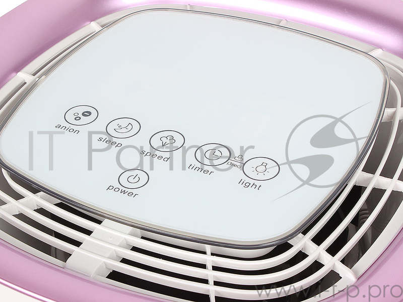 Очиститель воздуха (Мойка) Leberg LW-20R (Бело-Розовый) Мощ. 15 Вт, пл 28 м.кв., ём-ть 6.2л, расход 400мл/ч, Ion, Подсветка, ШхВхГ 300x410x330, вес 6.