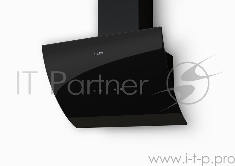 Воздухоочиститель LEX PLAZA 600 BLACK 600 м3/ч, 40 Дб, подсветка,угольный фильтр, диаметр 150 мм