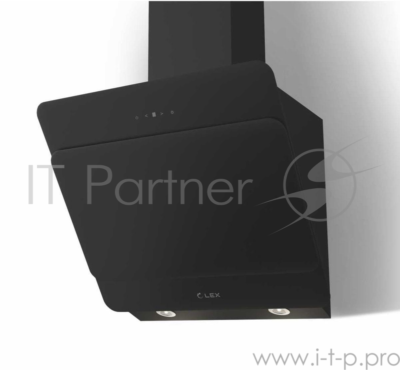 Воздухоочиститель LEX Glass 600 Black 680 м3/ч, дисплей, 38 Дб, подсветка, диаметр 150 мм