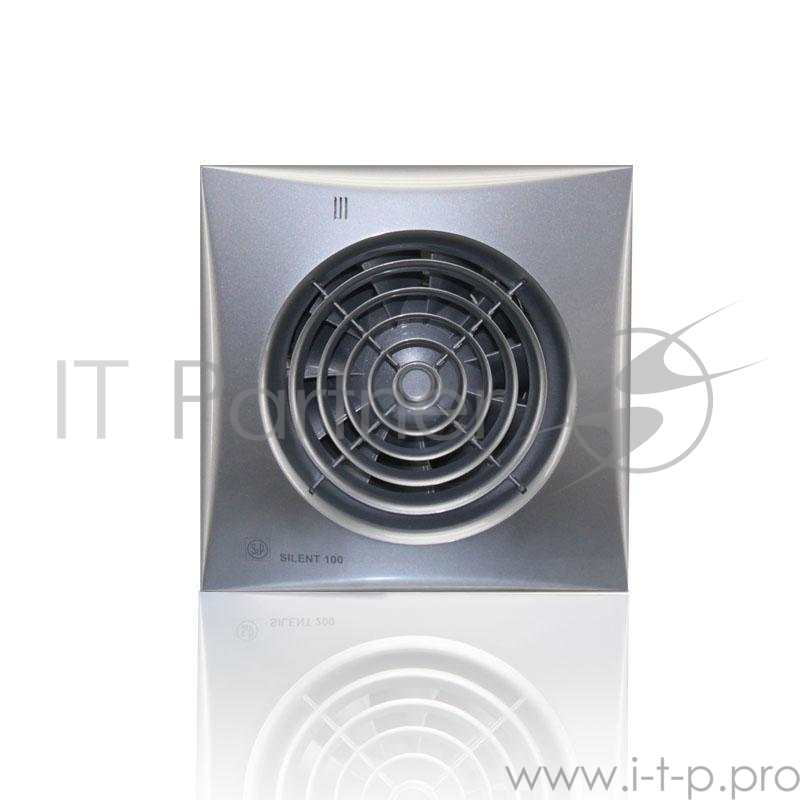 Вентилятор вытяжной SOLER&PALAU Silent-100 CZ Silver 8 Вт. Установочный д 100 мм. 100 м3/ч