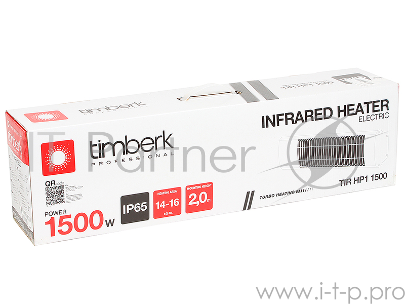 Инфракрасный обогревательTimberk TIR HP1 1500, мощность 1500 Вт,класс защиты IP65