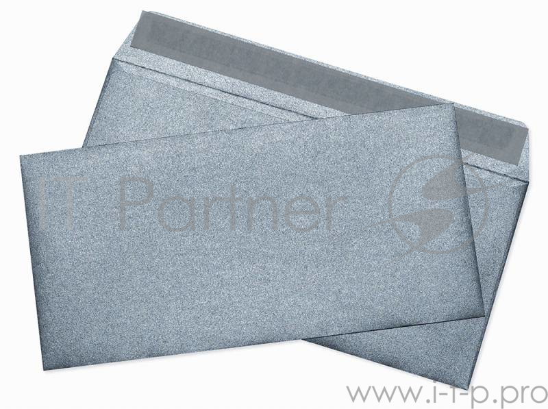 Конверт дизайн Cocktail 52120MS E65 110x220мм серебристый металлик силиконовая лента 120г/м2 (pack:5pcs)