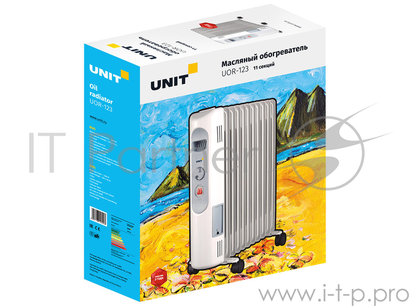 Масляный обогреватель UNIT UOR-123, 11 секций, 2500Вт