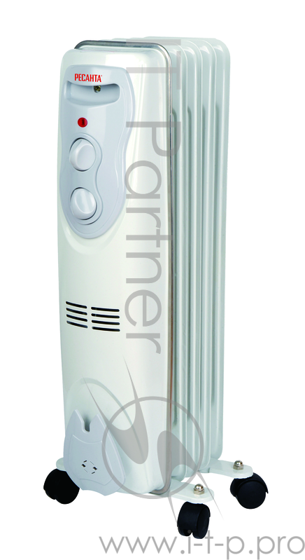 Обогреватель масляный Ресанта ОМ- 5Н (1 кВт) 67/3/6, 5 секц.